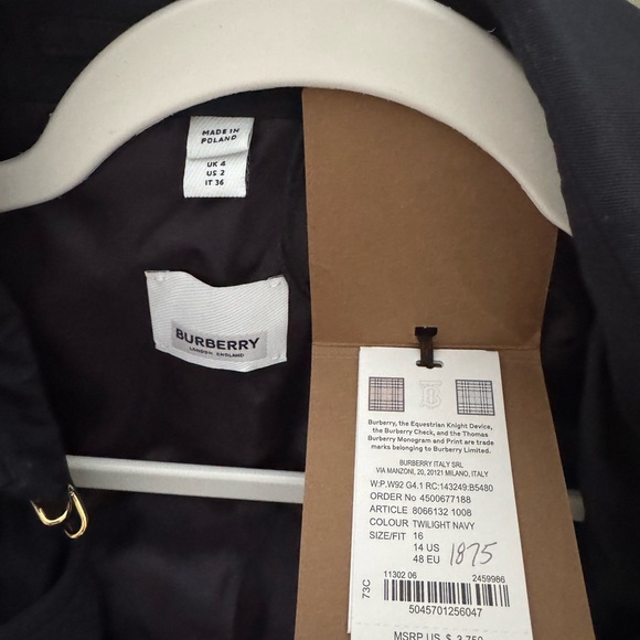 Burberry Chain-link button viscose twill trench coat US 2 (UK 4) - Picture 8 of 9